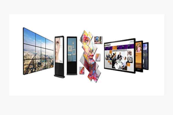 Màn hình quảng cáo LG với nhiều hình dáng, kích thước và ứng dụng khác nhau.