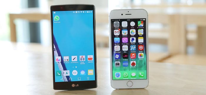 Ips ứng dụng trên iphone 6s, LG G4